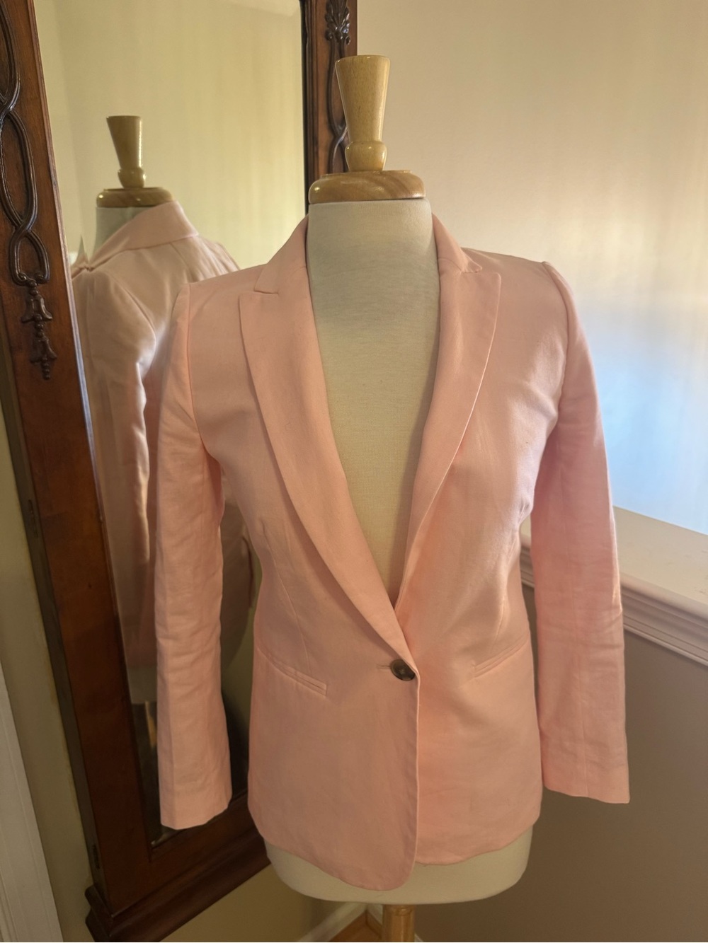 J. Crew Light Pink Single-Button Blazer